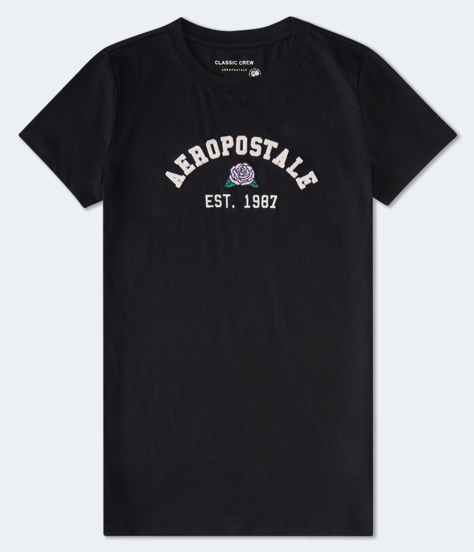 aéropostale Aeropostale Rose Appliqué Graphic Tee black fox
