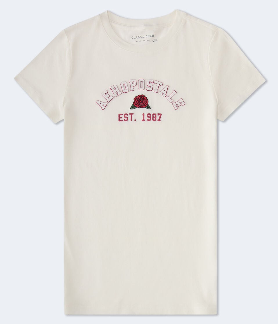 aéropostale Aeropostale Rose Appliqué Graphic Tee cream