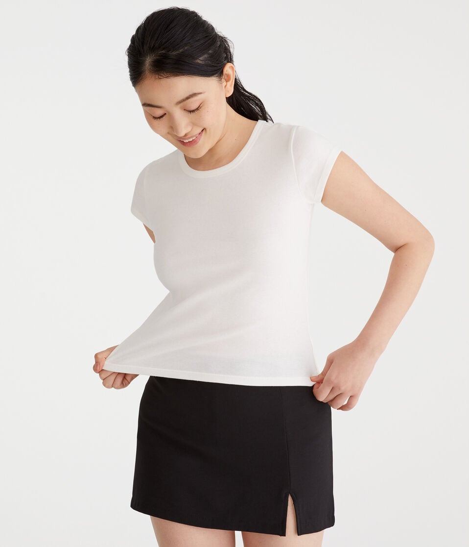 aéropostale Seriously Soft Shrunken Tee cream