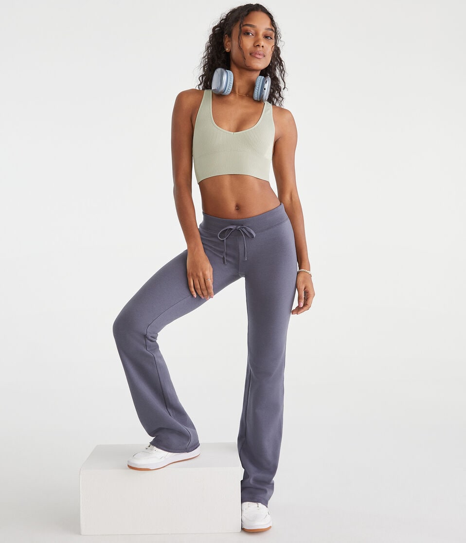 Aéropostale Solid Fit & Flare Sweatpants Pavement