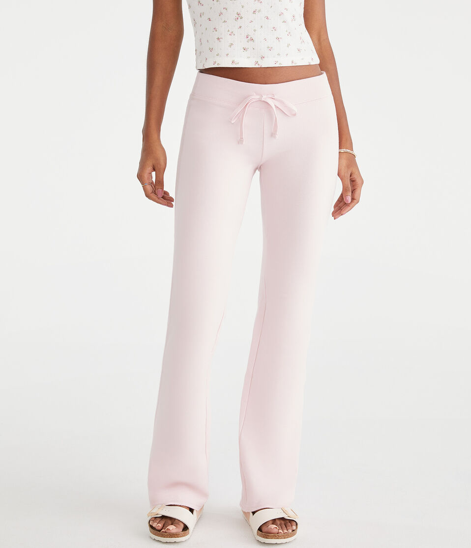 Aéropostale Solid Fit & Flare Sweatpants Peach Whip