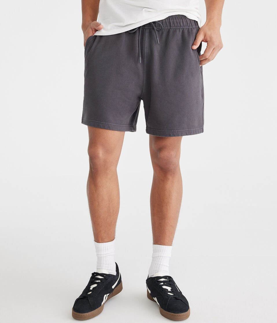 Aéropostale Solid Fleece Shorts 5.5" Whale Grey