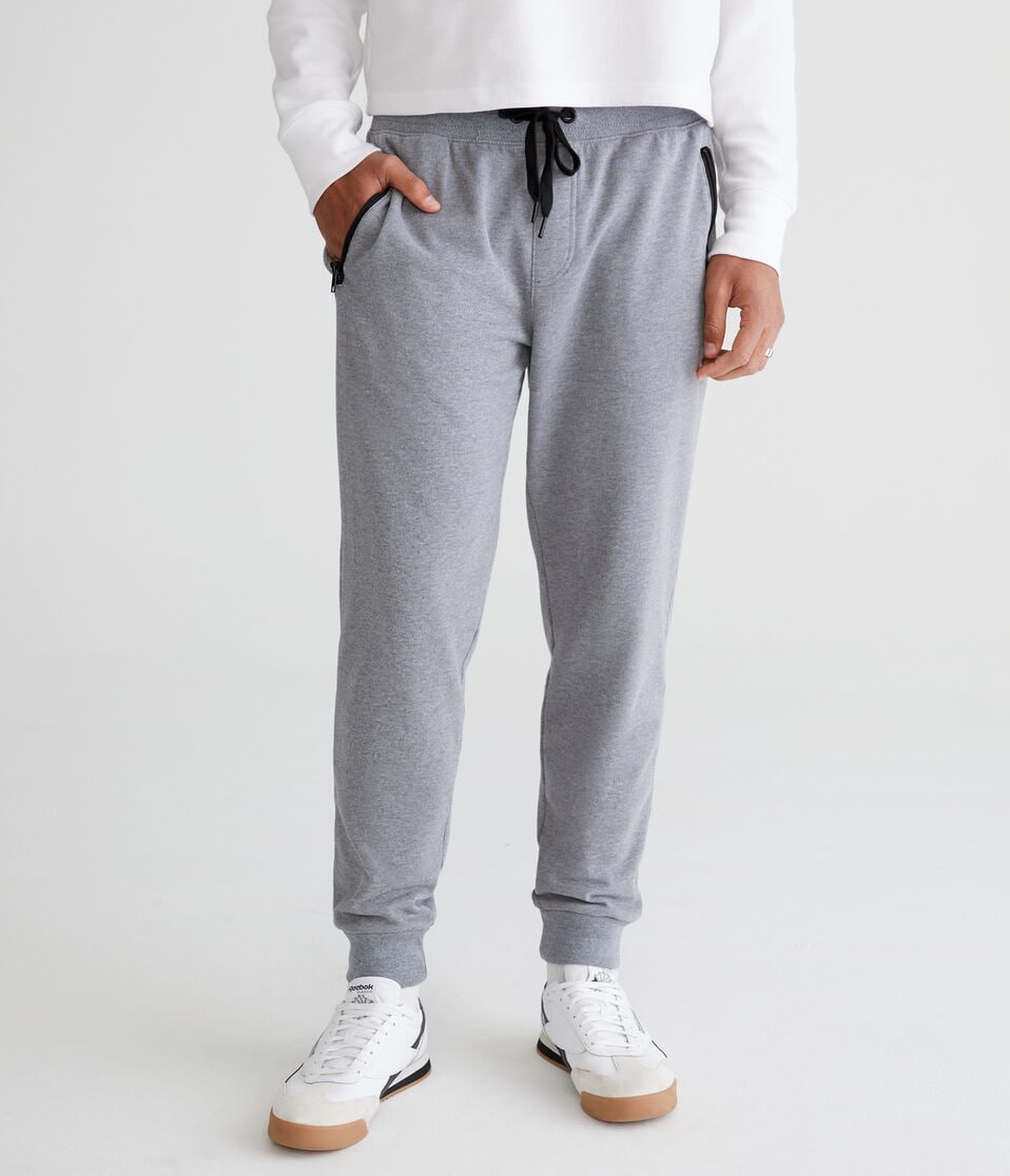 Aéropostale Solid Jogger Sweatpants Med Hthr Grey
