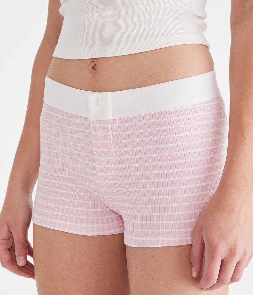 Aéropostale Striped Knit Sleep Boxers Pink
