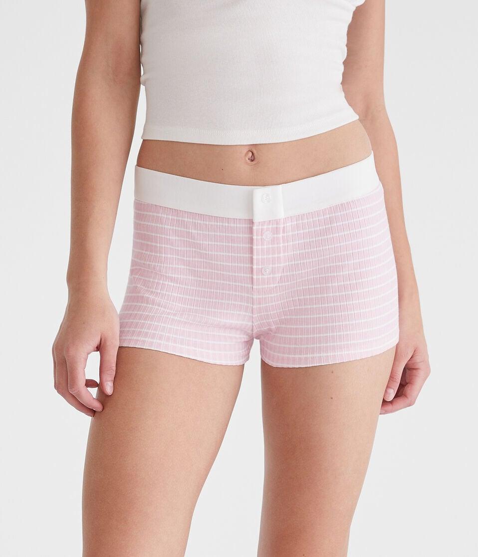 aéropostale Striped Knit Sleep Boxers pink
