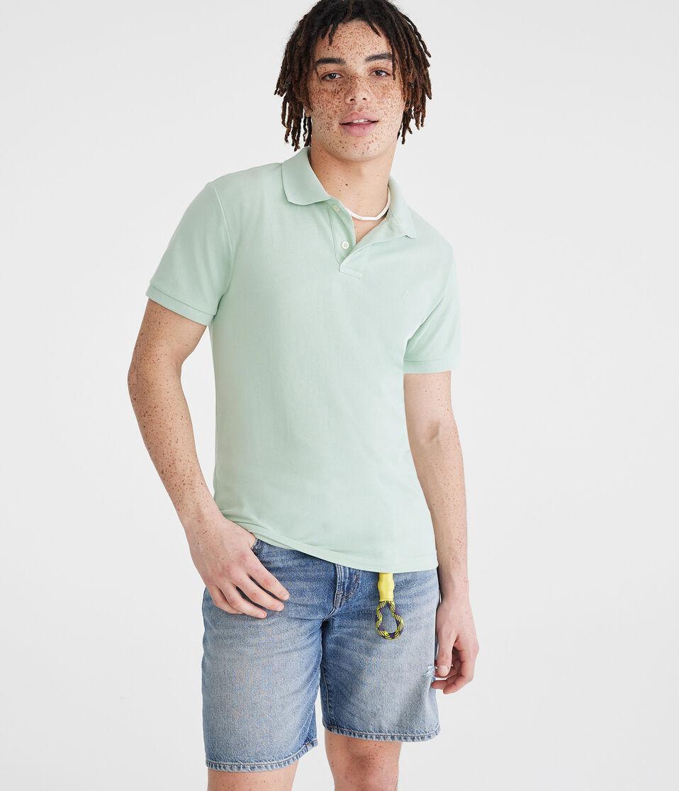 Aéropostale Tonal A87 Logo Piqué Polo Light Green