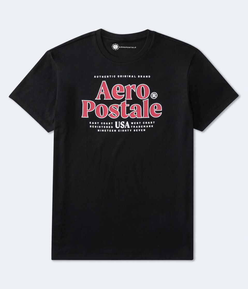 aéropostale Aeropostale USA Logo Graphic Tee black fox