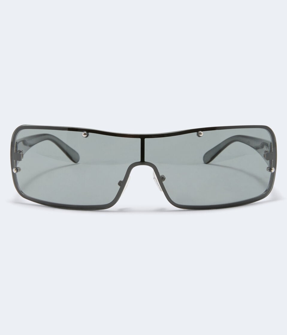 Aéropostale Wide Shield Sunglasses Black