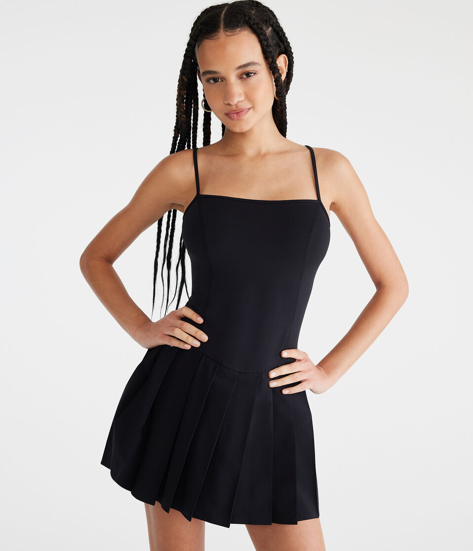 Aéropostale Air Soft Active Pleated Dress Black Fox