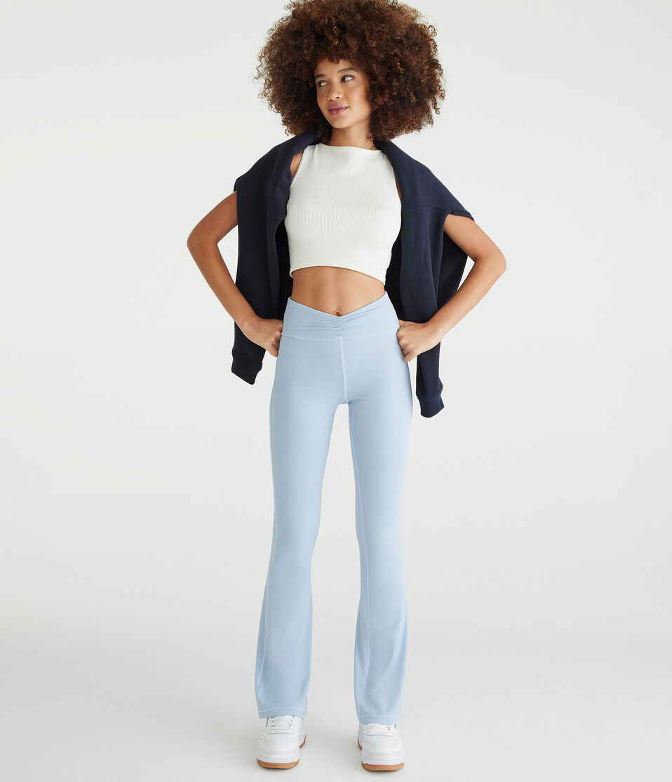 aéropostale Air Soft High-Rise Cinch Flare Leggings royal blue