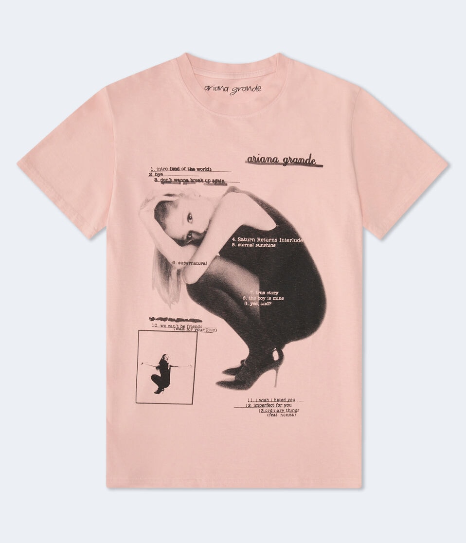 aéropostale Ariana Grande Oversized Graphic Tee natural