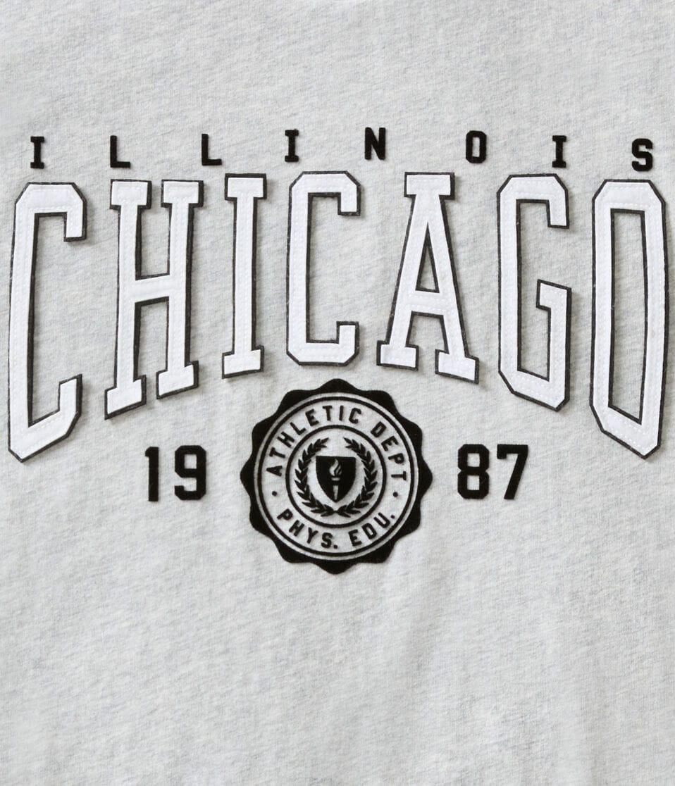Aéropostale Chicago Athletic Appliqué Graphic Tee Light Heather Grey