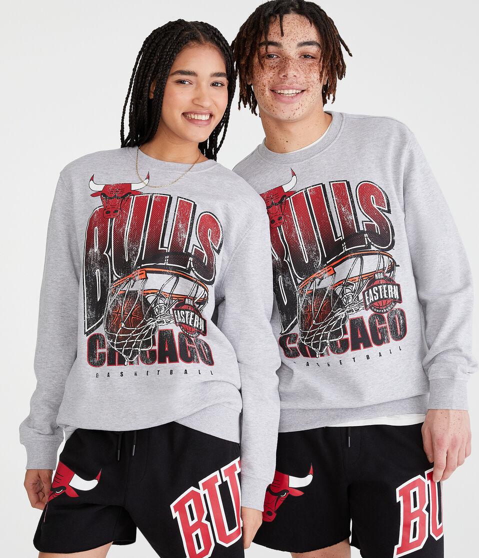 Aéropostale Chicago Bulls Crew Sweatshirt Light Heather Grey