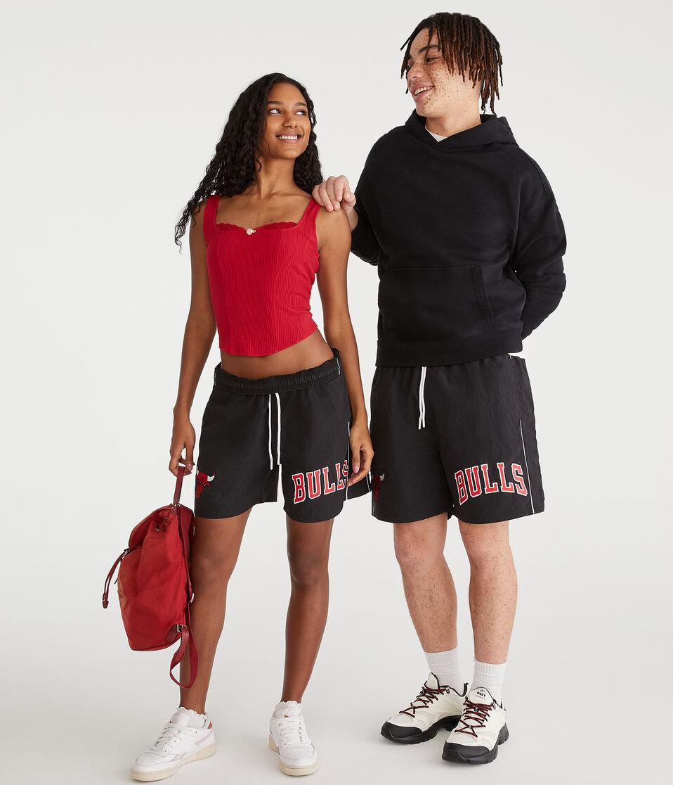 Aéropostale Chicago Bulls Nylon Shorts 6.5" Black Fox