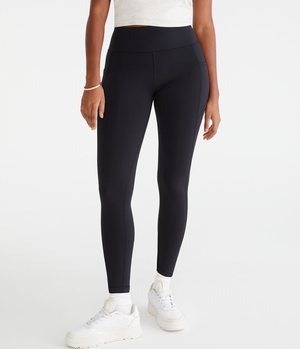 aéropostale Curvy Air Soft Ultra High-Rise Pocket Leggings black fox