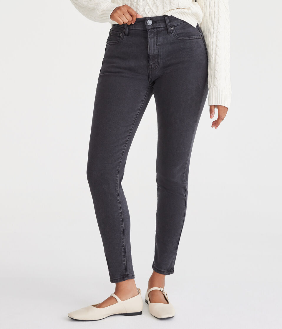 Aéropostale Curvy Premium High-Rise Jegging With LYCRA® FREEF T® Technology Washed Black