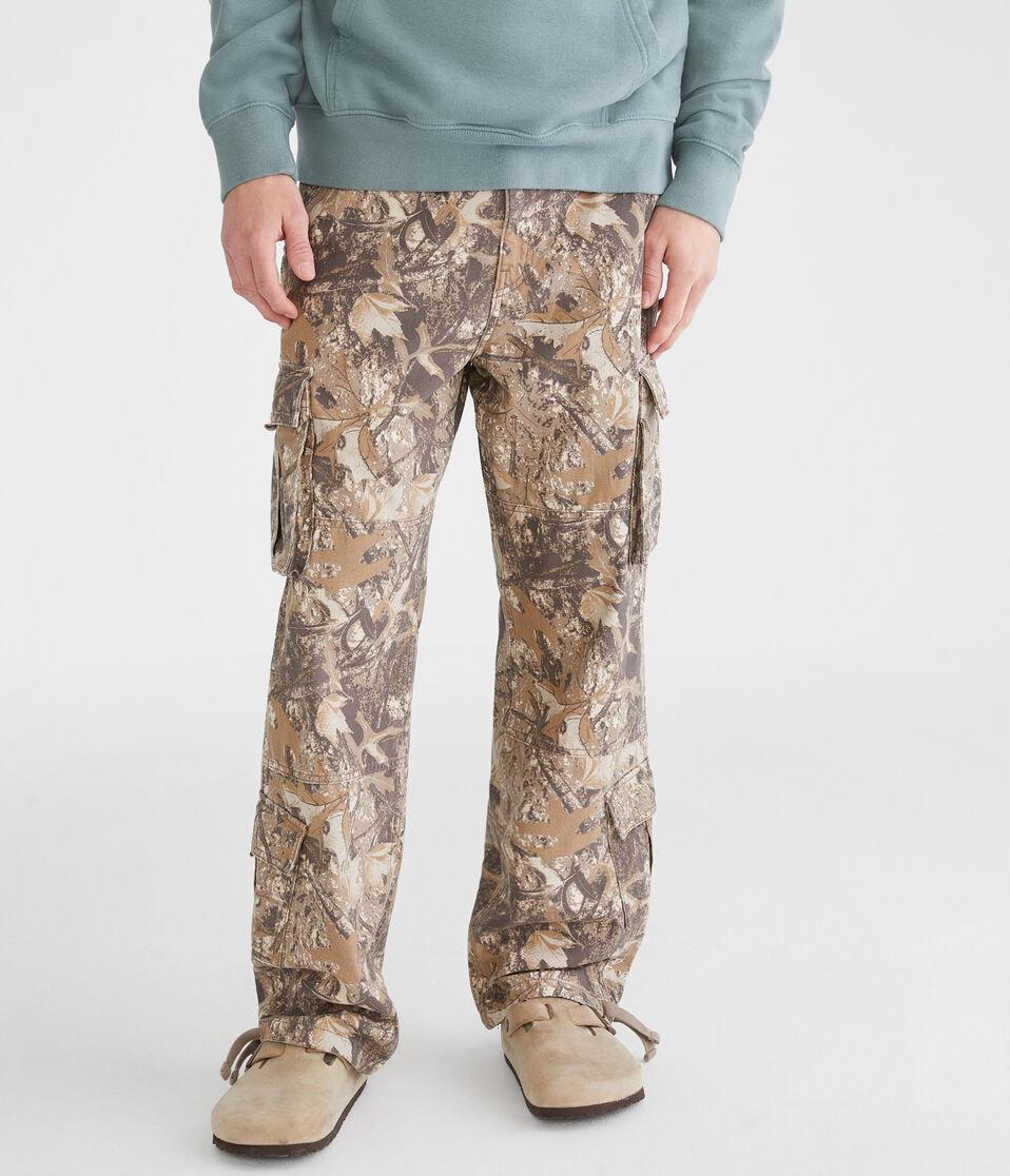 Aéropostale Forest Camo Baggy Cargo Pants Light Brown
