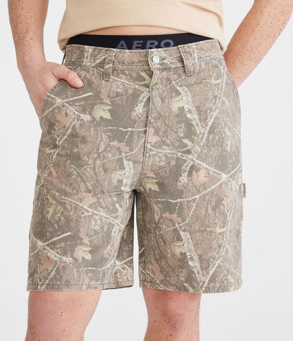 Aéropostale Forest Camo Carpenter Shorts 8" Camo Brown