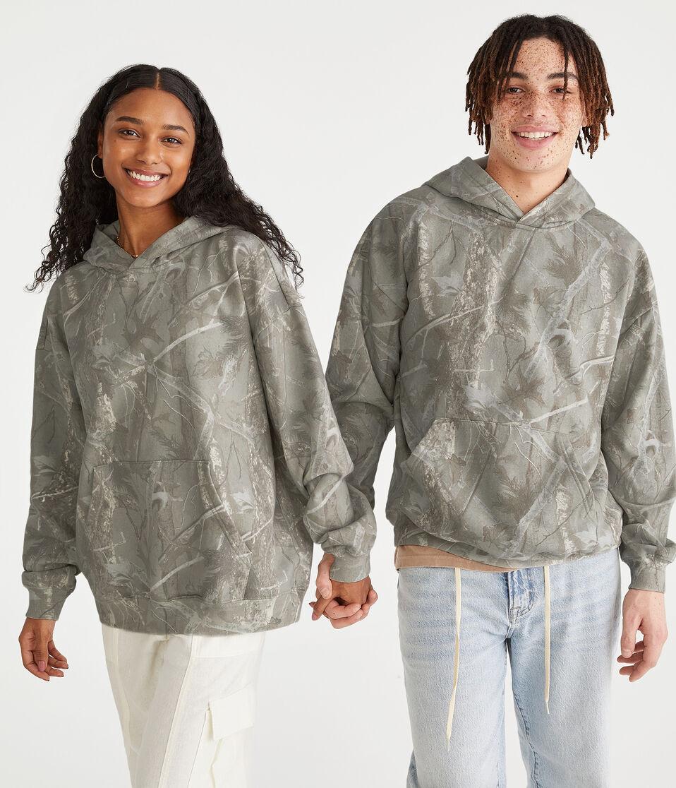 Aéropostale Forest Camo Essentials Pullover Hoodie Cream