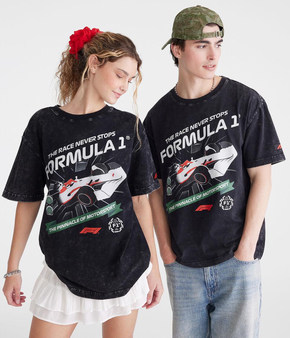 Aéropostale Formula 1® Race Never Stops Relaxed Graphic Tee Grey