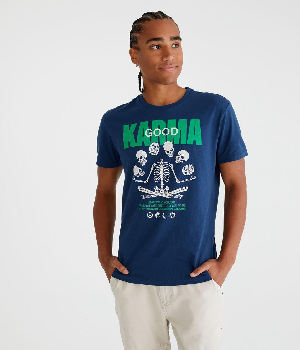 aéropostale Good Karma Skeleton Graphic Tee grecian blue