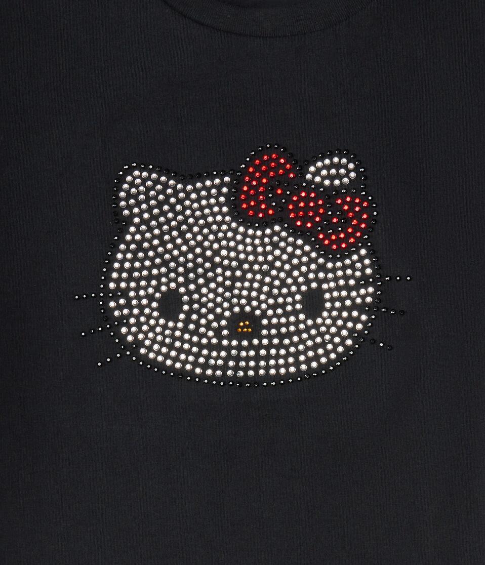Aéropostale Hello Kitty Rhinestone Face Oversized Graphic Tee Black