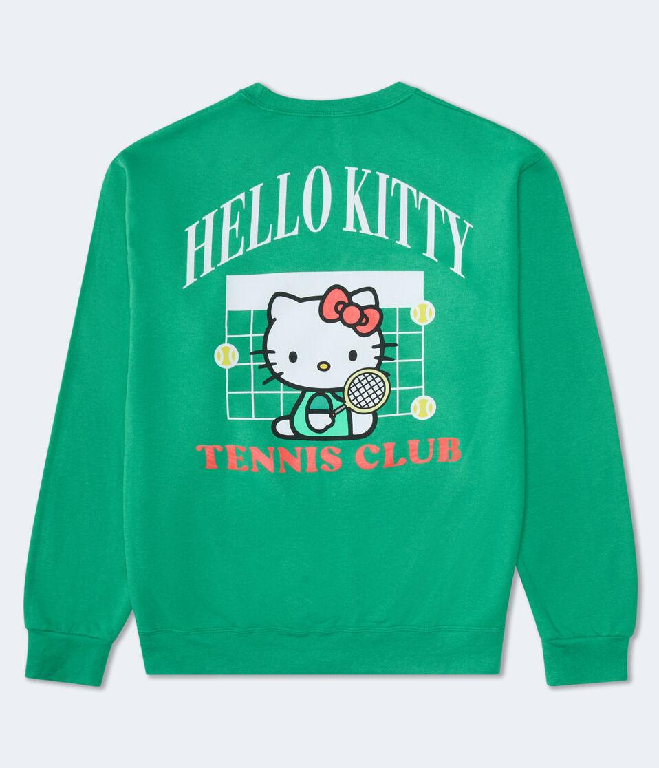Aéropostale Hello Kitty Tennis Club Crew Sweatshirt Green