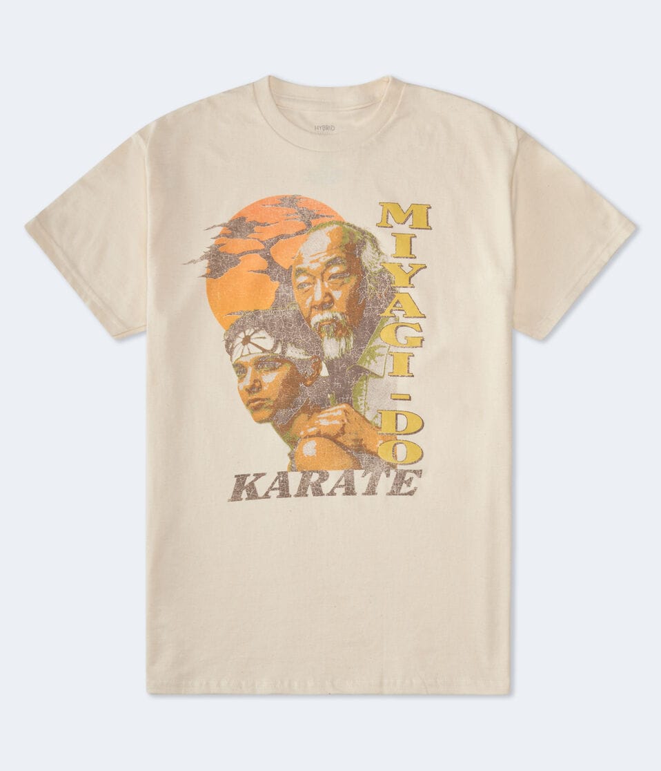 aéropostale Karate Kid Miyagi-Do Oversized Graphic Tee cream