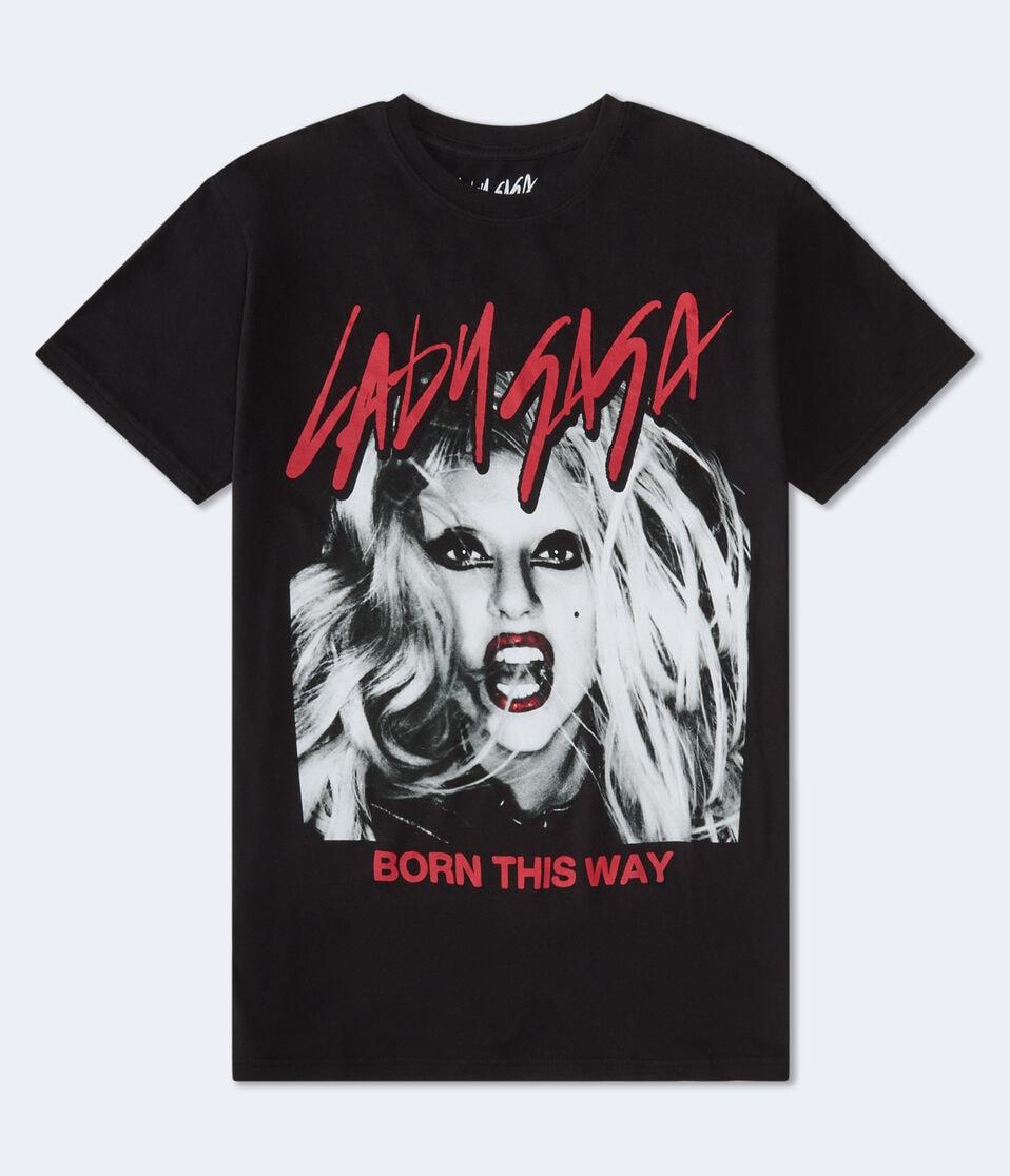 aéropostale Lady Gaga Born This Way Oversized Graphic Tee black