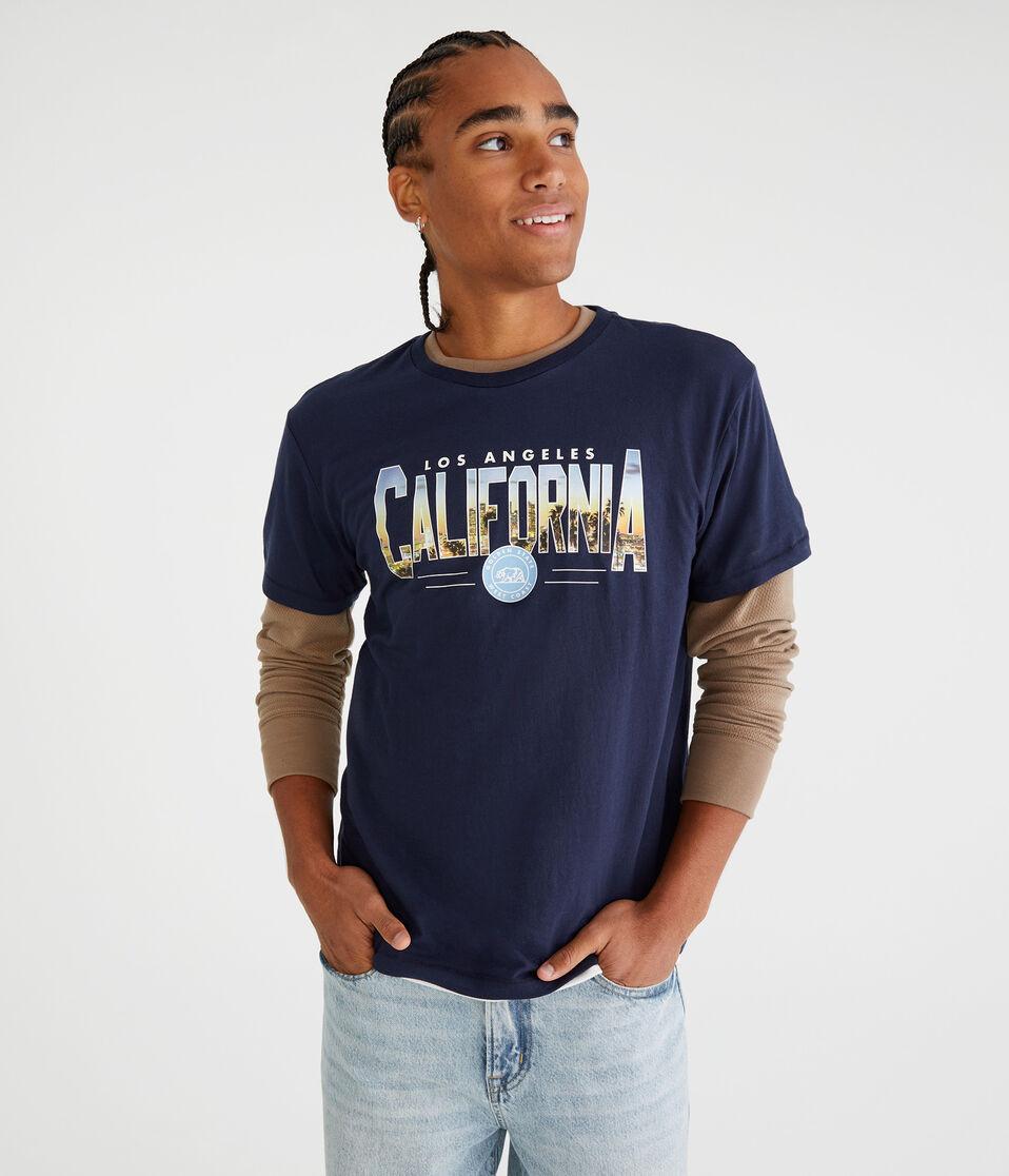 aéropostale Los Angeles California Graphic Tee cadet navy