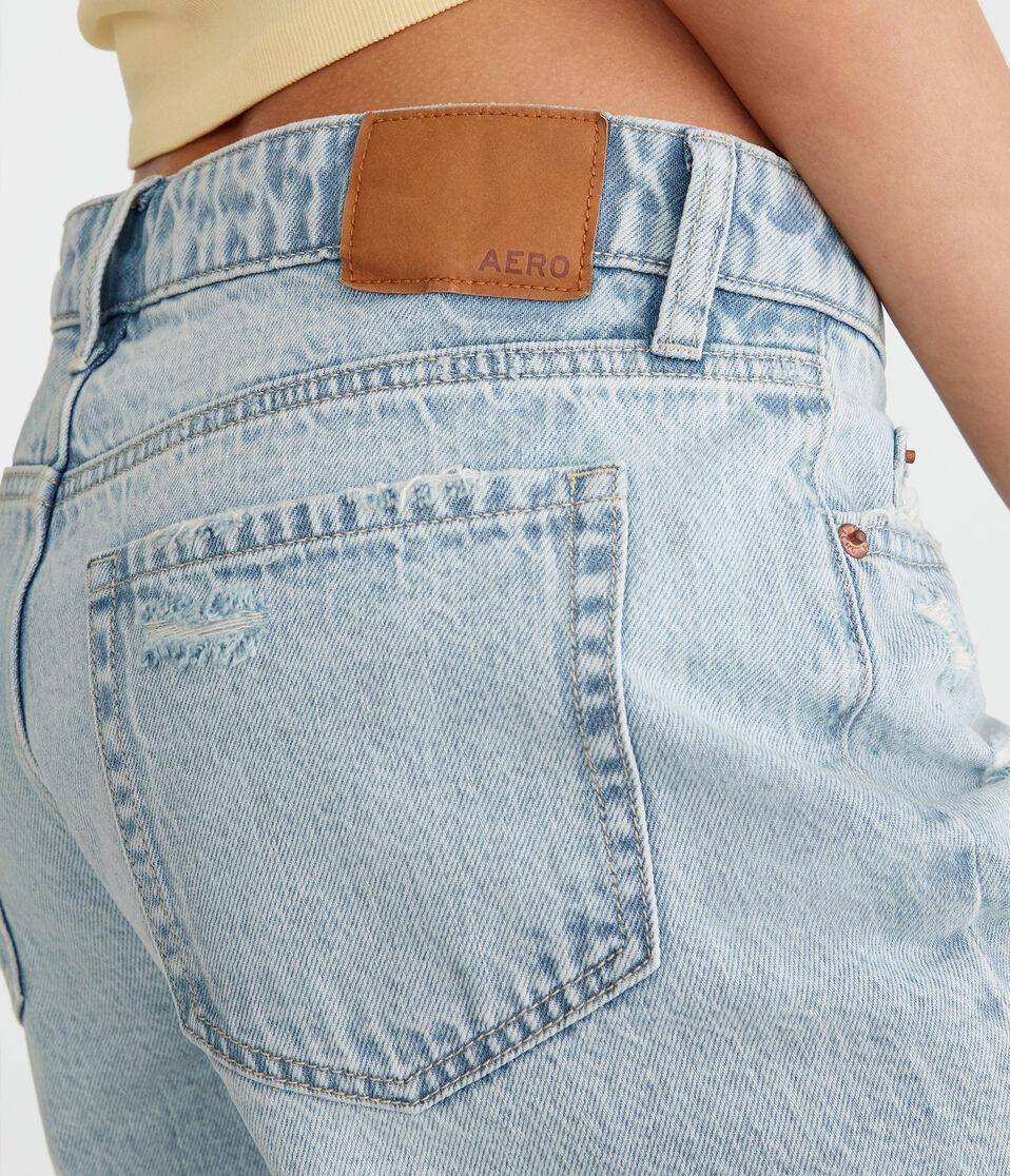 Aéropostale Low-Rise Baggy Denim Shorts 6" Light Wash