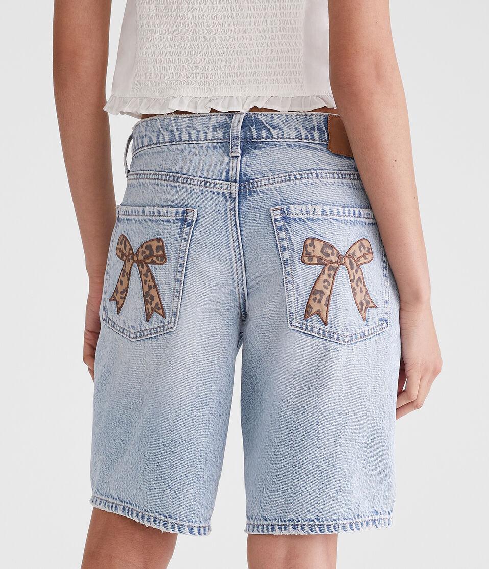 aéropostale Low-Rise Denim Bermuda Shorts light wash