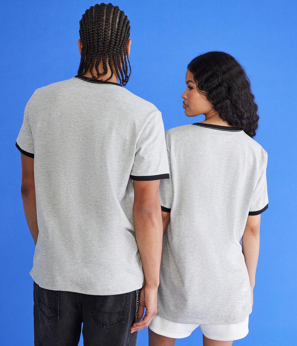 Aéropostale Mickey & Friends | Aero Mickey Mouse Relaxed Ringer Graphic Tee Grey