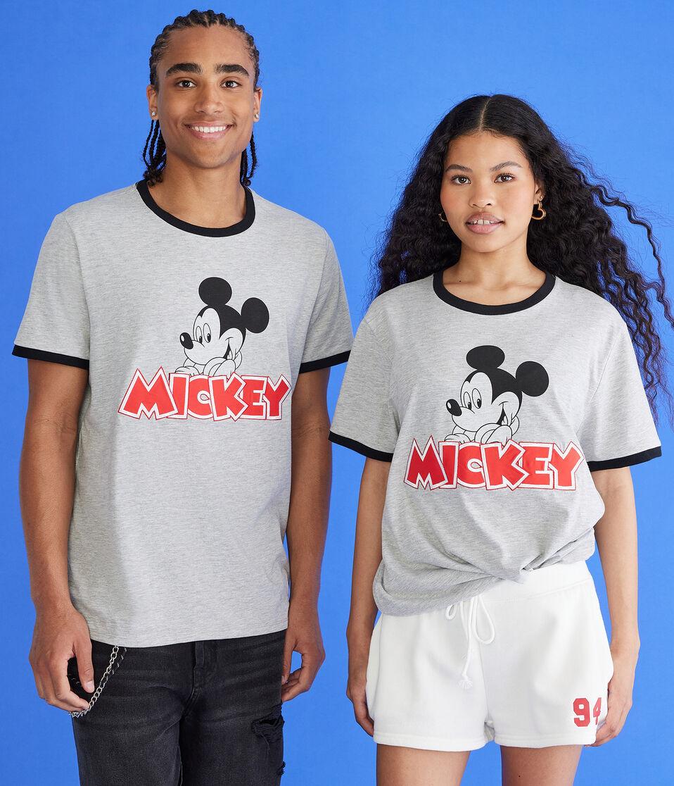 aéropostale Mickey & Friends | Aero Mickey Mouse Relaxed Ringer Graphic Tee grey