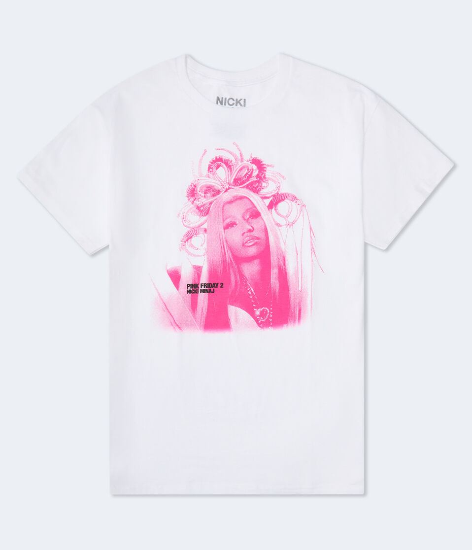 aéropostale Nicki Minaj Pink Friday 2 Oversized Graphic Tee white