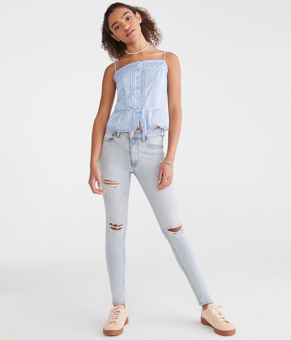 Aéropostale Premium Seriously Stretchy High-Rise Jegging Light Wash