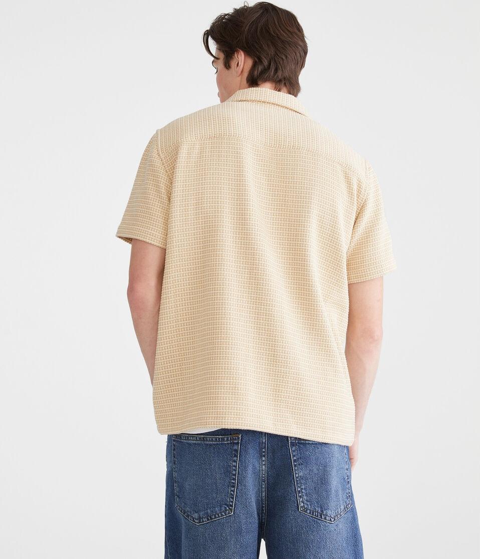 Aéropostale Short Sleeve Textured Stripe Shirt Bungalow