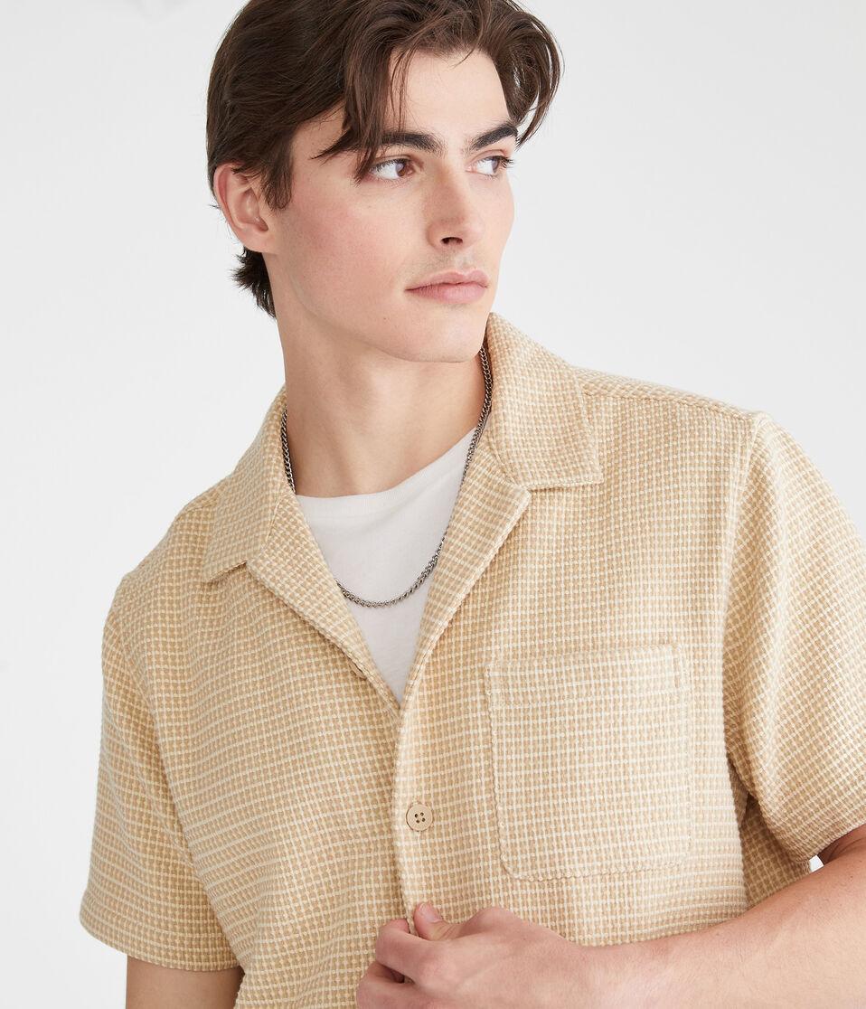 Aéropostale Short Sleeve Textured Stripe Shirt Bungalow