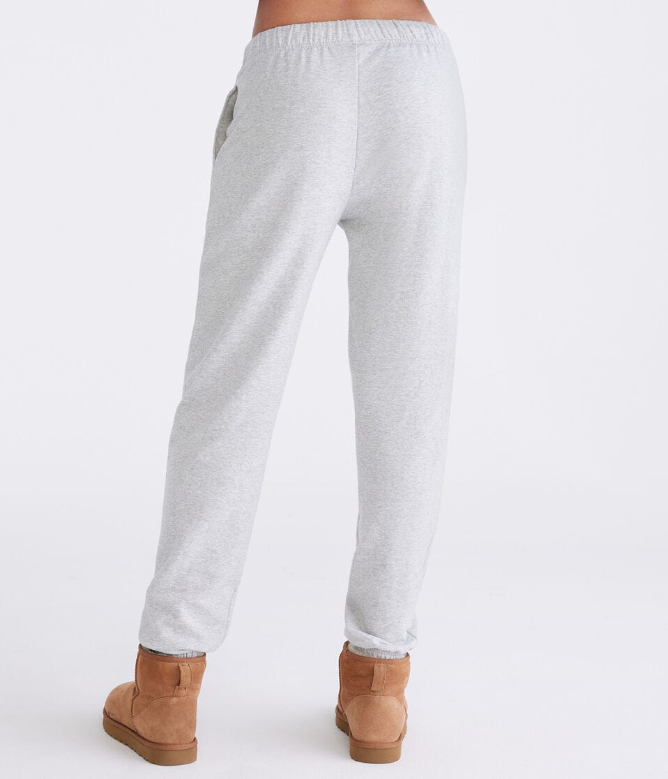 Aéropostale Slouchy High-Waisted Jogger Sweatpants Light Heather Grey