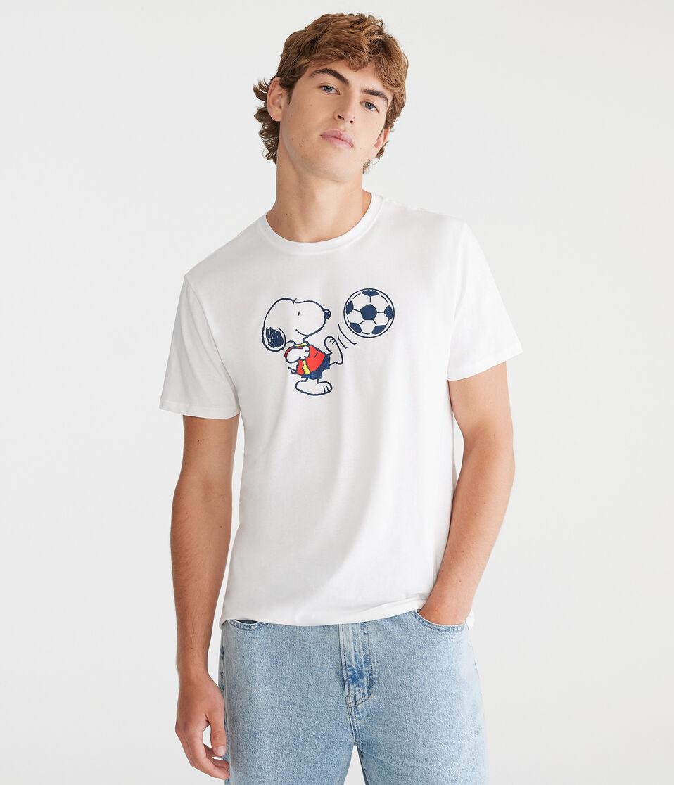 aéropostale Snoopy Soccer Relaxed Graphic Tee white