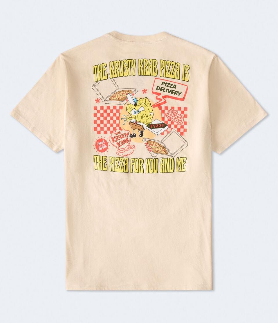 aéropostale SpongeBob Krusty Krab Pizza Relaxed Graphic Tee beige
