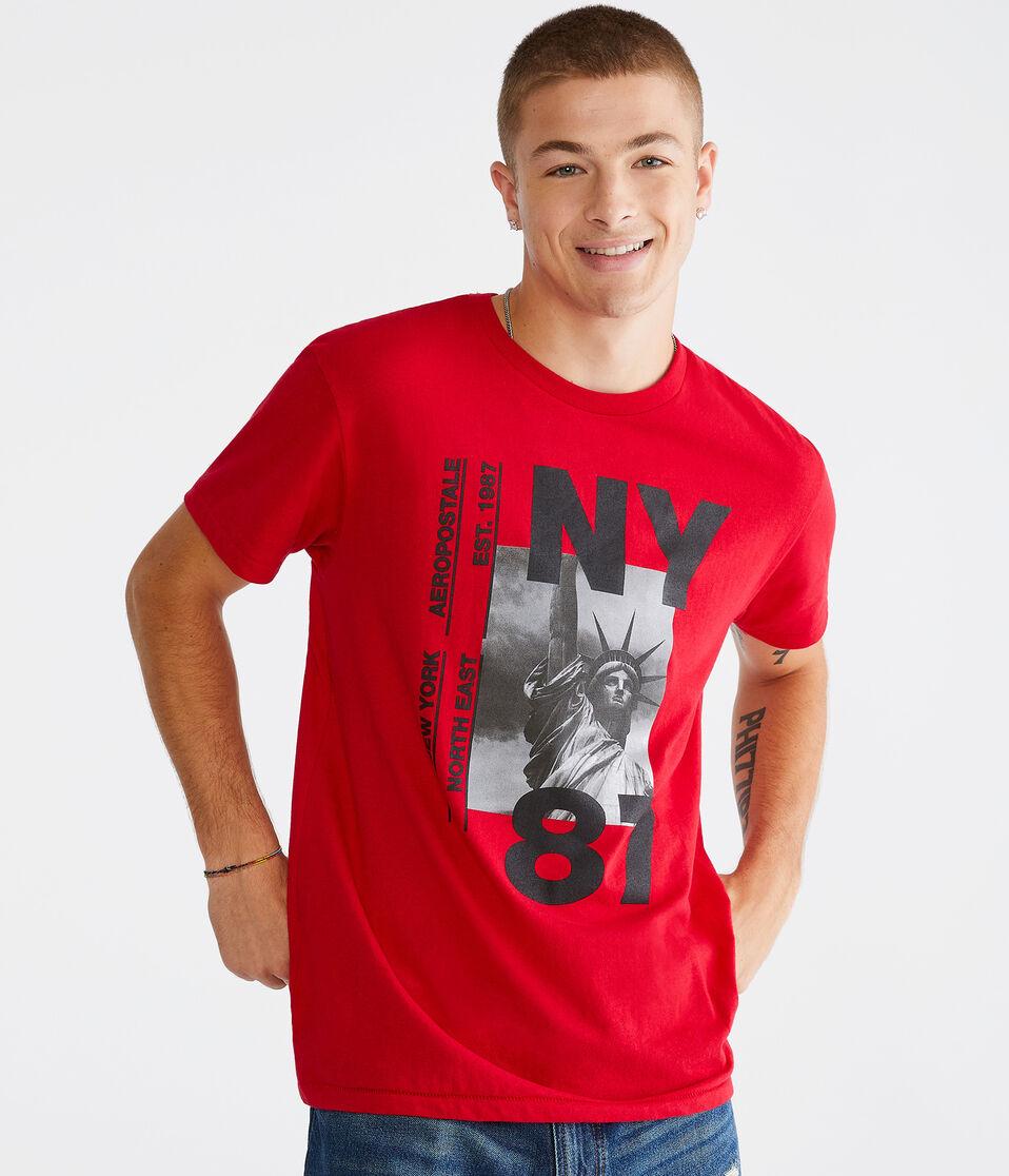 Aéropostale Statue Of Liberty Graphic Tee Grenadine