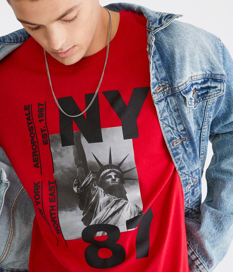 Aéropostale Statue Of Liberty Graphic Tee Grenadine