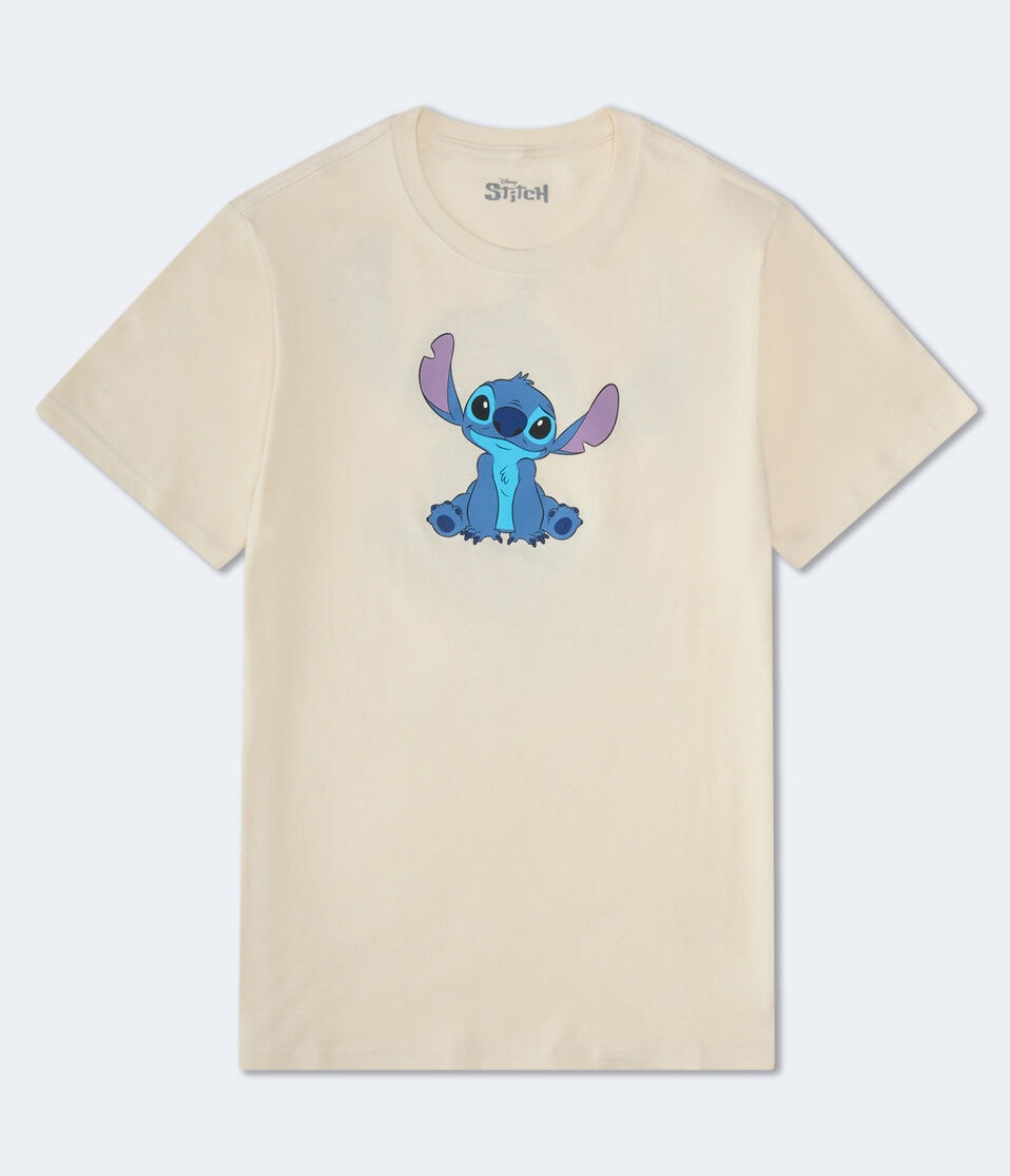 aéropostale Stitch Sitting Relaxed Graphic Tee cream
