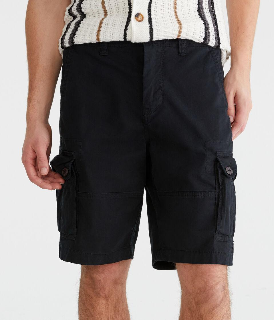 Aéropostale Stretch Twill Cargo Shorts 10" Black Fox