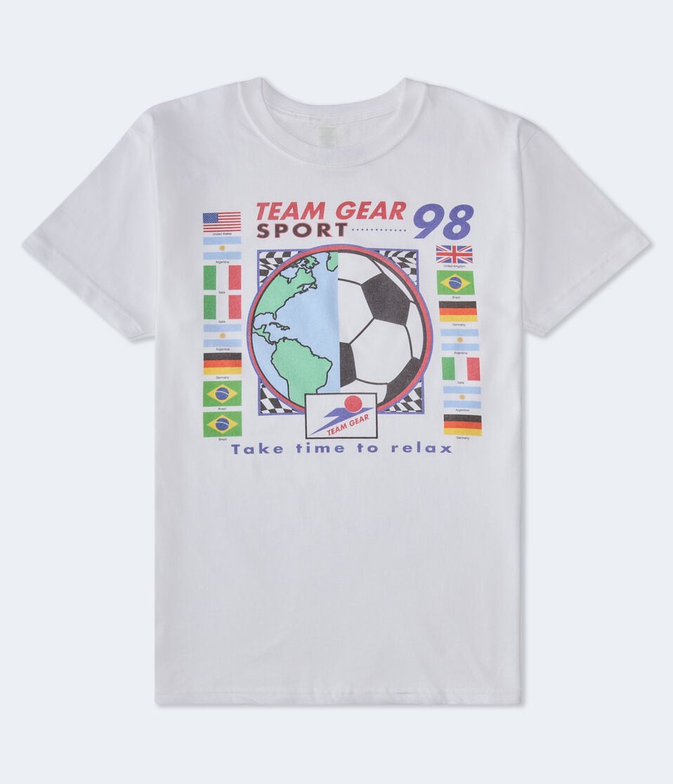 aéropostale Team Gear Sport 98 Relaxed Graphic Tee white