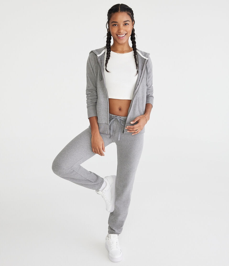 Aéropostale Uniform Jogger Sweatpants Med Hthr Grey