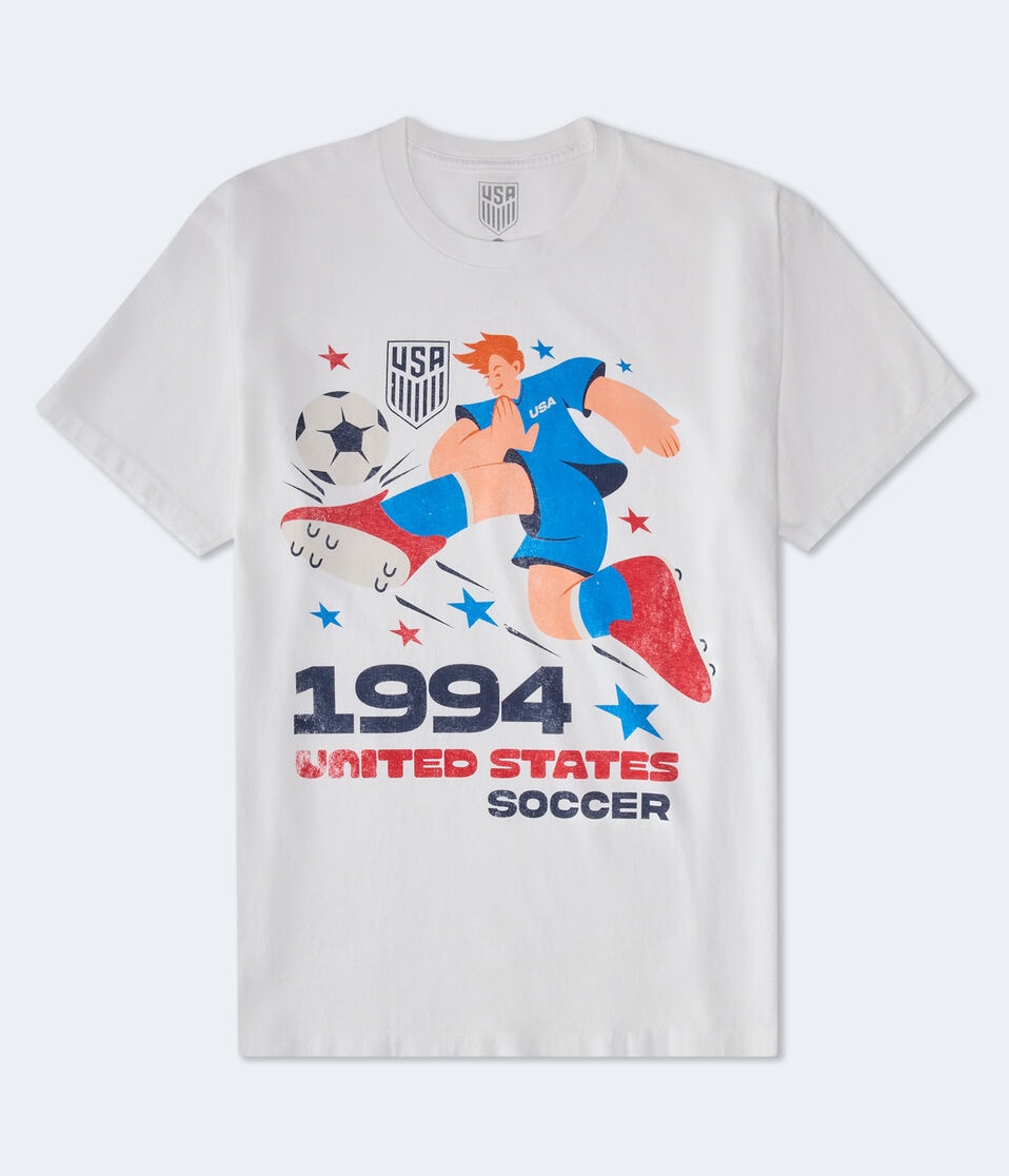 aéropostale United States Soccer 1994 Relaxed Graphic Tee cream