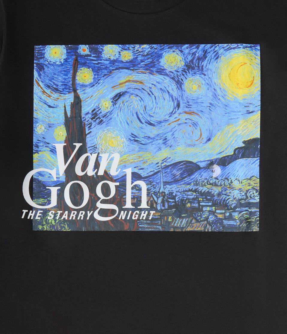Aéropostale Van Gogh Starry Night Oversized Graphic Tee Black Fox