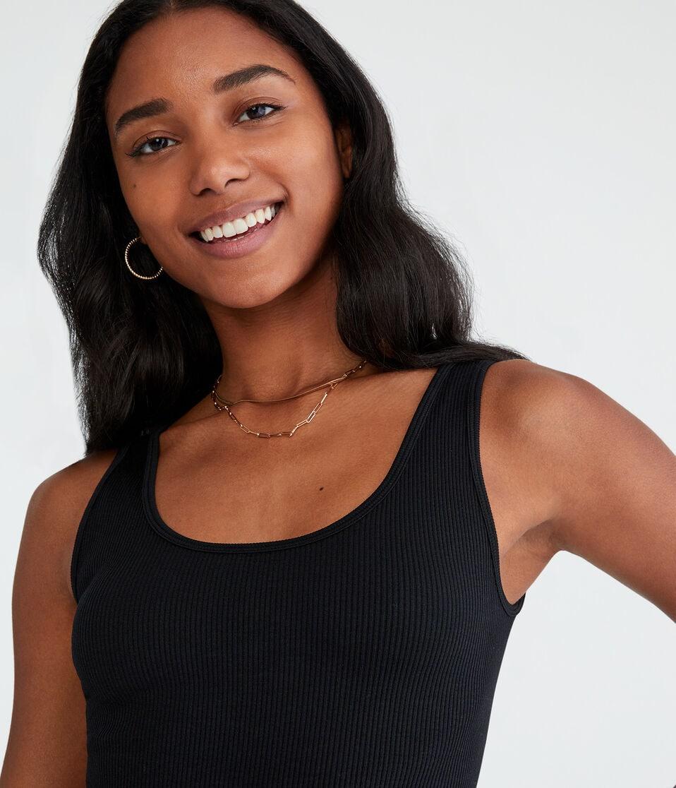 Aéropostale Wear 3 Ways Seamless Cropped Tank Black Fox